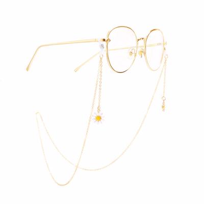 Cuerda Antideslizante Popular S para Gafas Colgante Margarita Dorada Cadena para Gafas