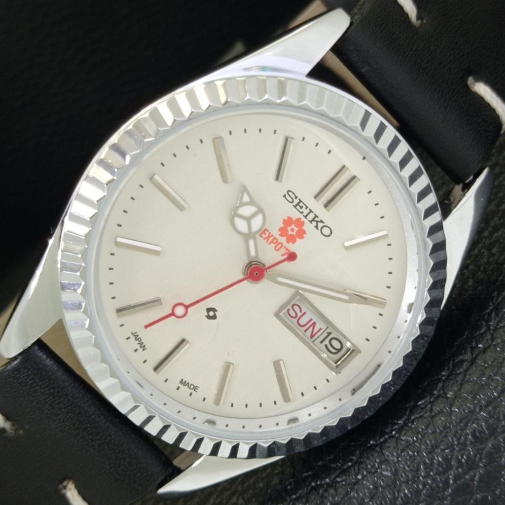 ВИНТАЖНЫЕ ОТРЕМОНТИРОВАННЫЕ МУЖСКИЕ ЧАСЫ SEIKO EXPO 70 АВТОМАТИЧЕСКИЕ 6309A ЯПОНИЯ a441965-a