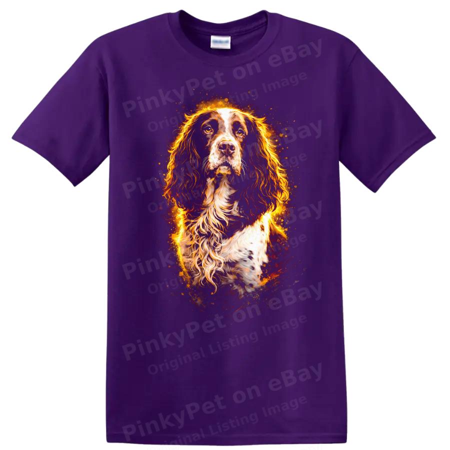 Dog Portrait T Shirt Cute Spaniel Dog Graphics Pet Lover Gift Tee