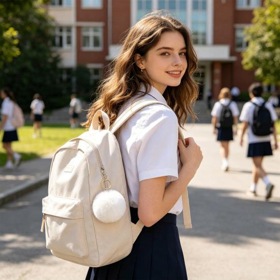 Faux Fur Pom Pom Fluffy Ball with Elastic Loop Cute Plush Ball Bag Charm for Craft Projects Hat Accessories