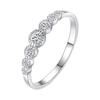 S925 Sterling Silver Women's Stackable Seven Star Moissanite Ring