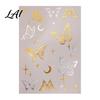 Girls Tattoo Sticker Golden Silver-color Metallic for Women Girls Temporary Tattoos Face Body Arm Decoration Waterproof Fake Decal Wedding