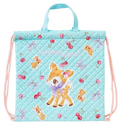 Humming Mint Quilted Hand String Drawstring Bag (Cherry)