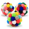 Hachi Colorful Yarn Bell Ball: Elastic Plush Toy for Kittens & Cats