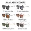 Polarized Double Bridge Square Sunglasses Retro Metal Frame Uv400 Blocking Shades For Men Women Lightweight Outdoor Sunwear