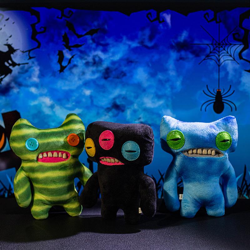 20CM Big Teeth Funny Ugly Monster Plush Doll Cute Tooth Monster Doll Play Doll Halloween Collection Gift