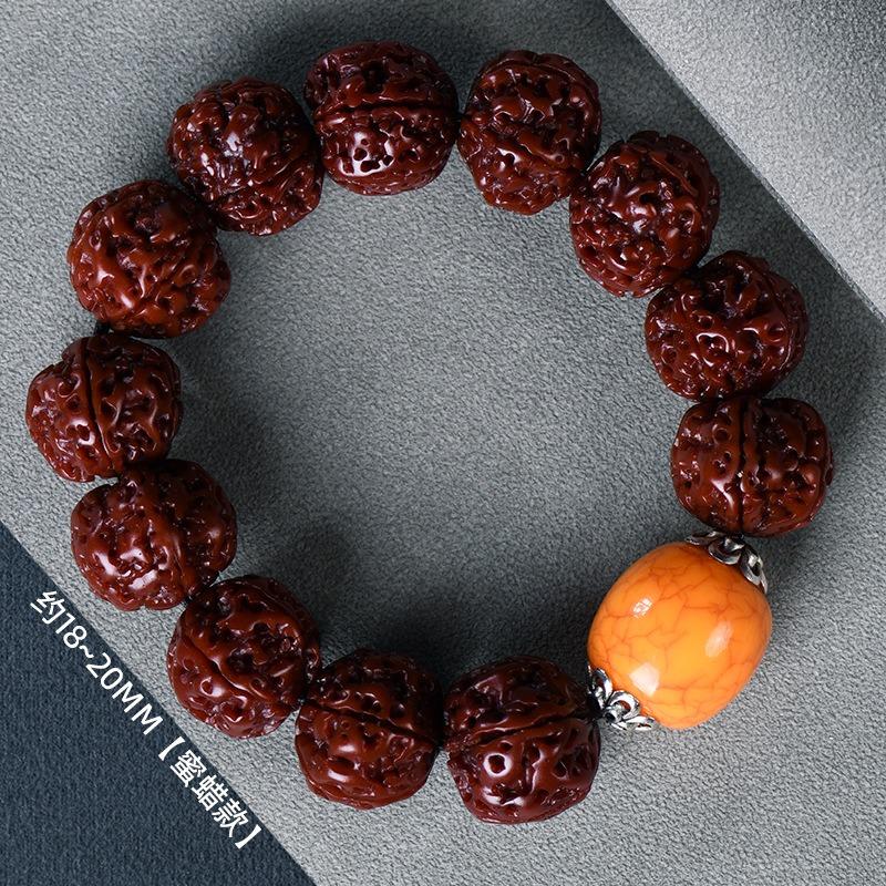 

Meier Nepal machine-brushed toad back rudraksha buddha beads bracelet men bracelet