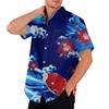 Stampa Hawaiana - Camicia Casual da Uomo a Maniche Corte