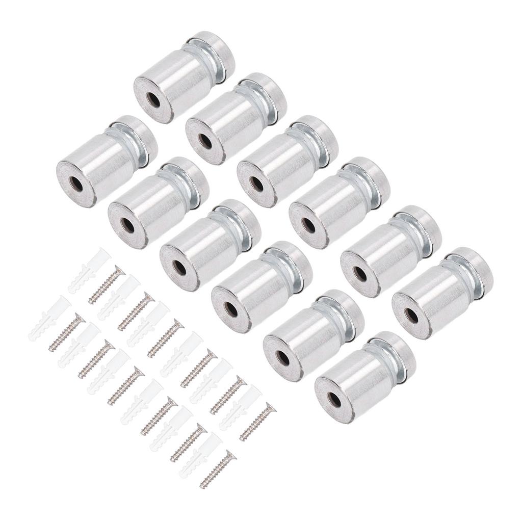 12Pcs Standoff Screws Stainless Steel Wall Sign Advertising Hardware Nail for Acrylic 16x20mm