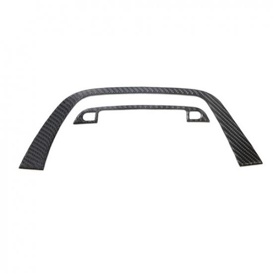 2Pcs For Honda Odyssey 2005-2010 Carbon Fiber Interior Radio Console Cover Trim