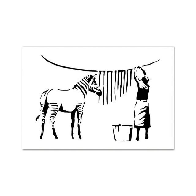 

Бэнкси граффити холст картина девушка с красным воздушным шаром плакат черный, белый цвет абстрактные настенные панно для скандинавского домашнего декора 21cm×30cm NoFrame