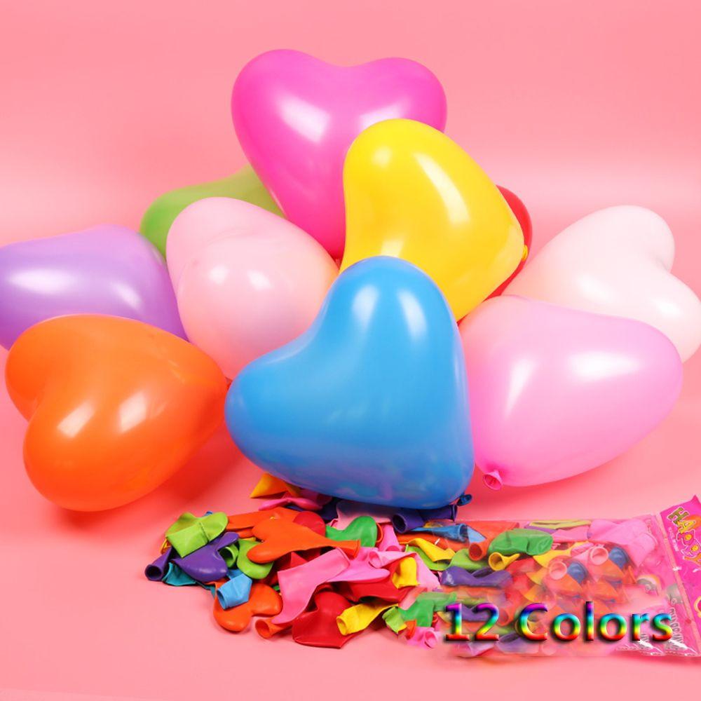 10/20pcs Romantic Thickening  Pearl Inflatable Toys Heart Shaped Latex Balloons Wedding Decor