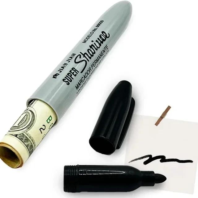 

New Creative Multi Functional Disguised Fake Mark Marking Pen Home Storage Can Write Hidden Money Jewelry Small Tool чорний
