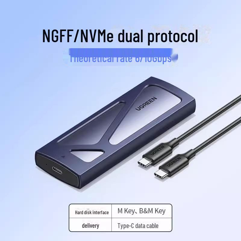 Greenlink USB 3.1 kovový M.2 SSD box - kompatibilní s NVMe/NGFF/SATA