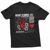 Herz Blumen Grafik Gothic 100% Baumwolle T-Shirt Herren T-Shirts Oberteil