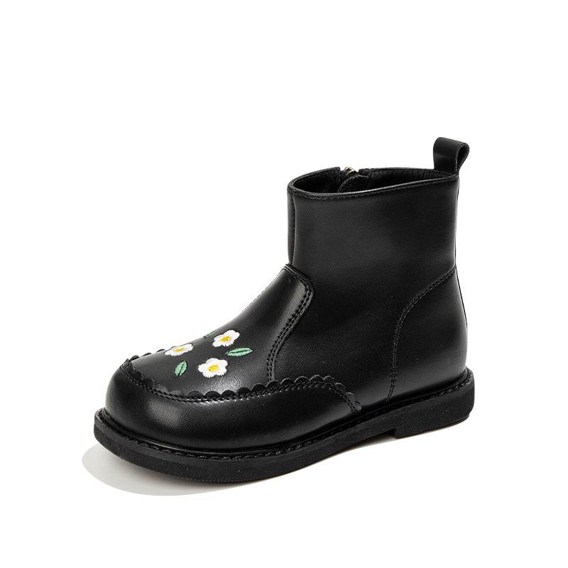 Girls short boots 2025 autumn and winter new children's boots autumn Martin boots women's treasure two cotton shoes winter princess velvet