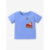 Children's Clothing Boys' Blue Cartoon Short-Sleeved T-Shirt Kidsren's Pure Cotton Top Baby Summer Half-Sleeved Bottoming Shirt T-Shirt 8
