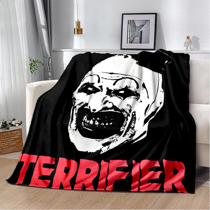 29 Styl Terrifier 3 Horrorowy Clown Film Film Kreskówka Miękkie Kocyki, Koc Piknikowy Wygodny Koc na Piknik Łóżka Kanapę Dom