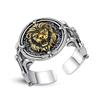 Mens Adjustable Lion King Ring Retro Vintage Style Plated Geometric Finger Men Women