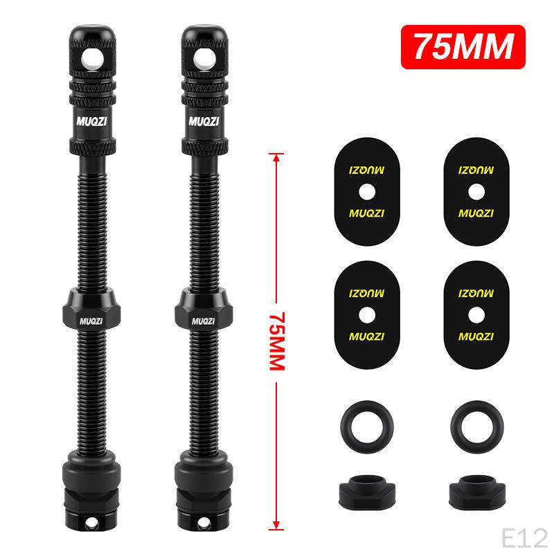2 Pieces Tubeless Valve Stem Presta 65mm for Road Bike Most Rims