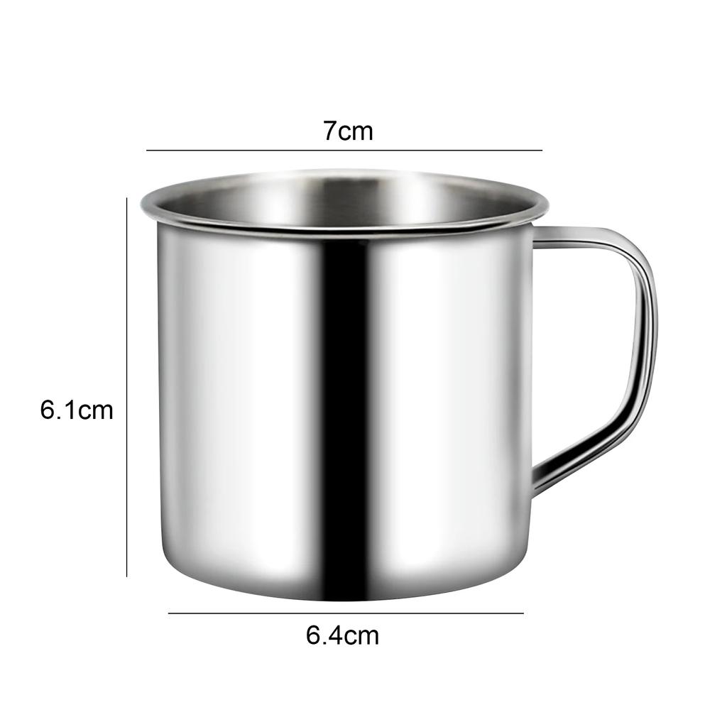 1-5pcs 200ML Childrens Water Cup Stainless Steel Portable Mug Camping Travel Mug Metal Coffee Tea Cup Mug Milk Tumbler Water Mug