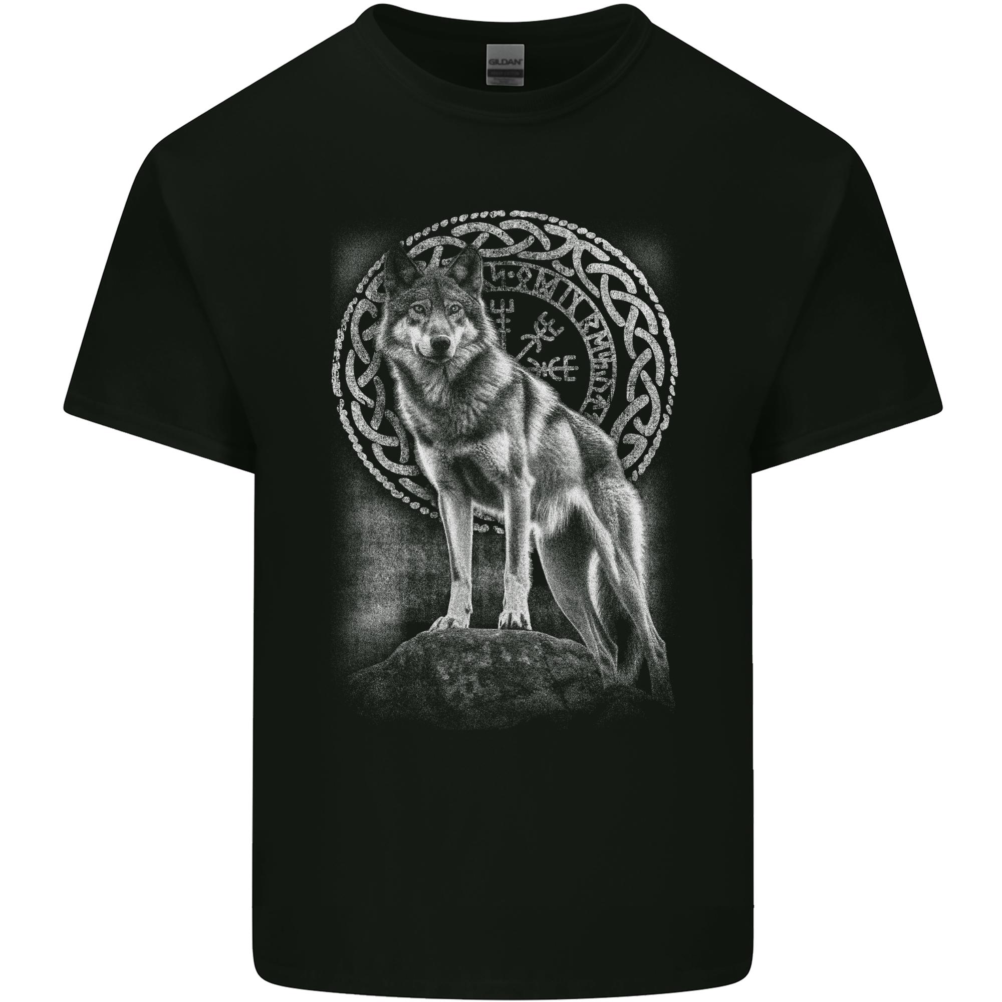 Nordic Wolf Viking Unisexs Light Cotton TShirt S