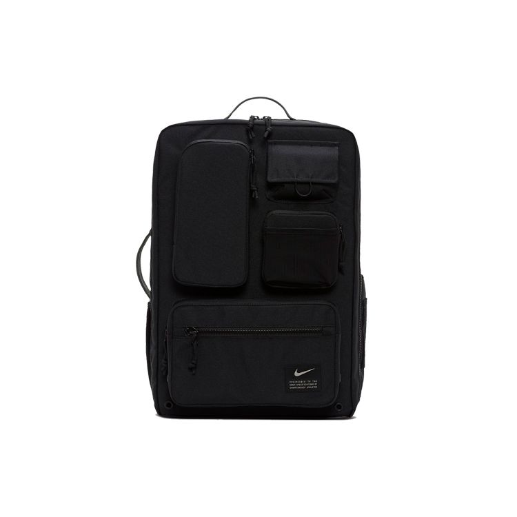 Nike Retro Functional Multi-Pocket Polyester Backpack Unisex Backpacks Black CK2656-010 Black