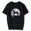 Italian Greyhound and Moon T-shirt Tee Shirt Hipster Harajuku Brand Clothing T Shirt Cotton Shirts Funny Top Tee