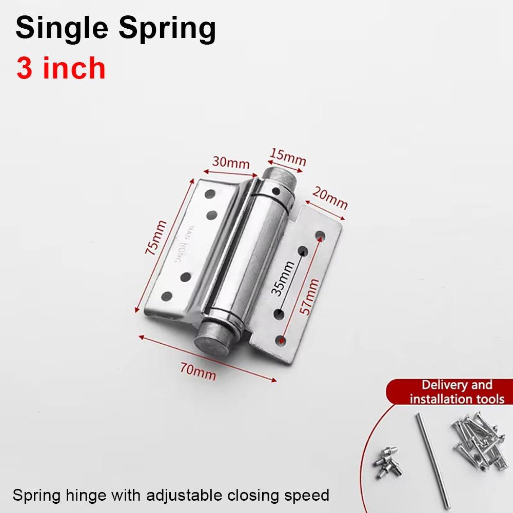 1Pcs Double Opening Door Hinge With Inner And Outer Free Spring Hinge Hardware Accessory