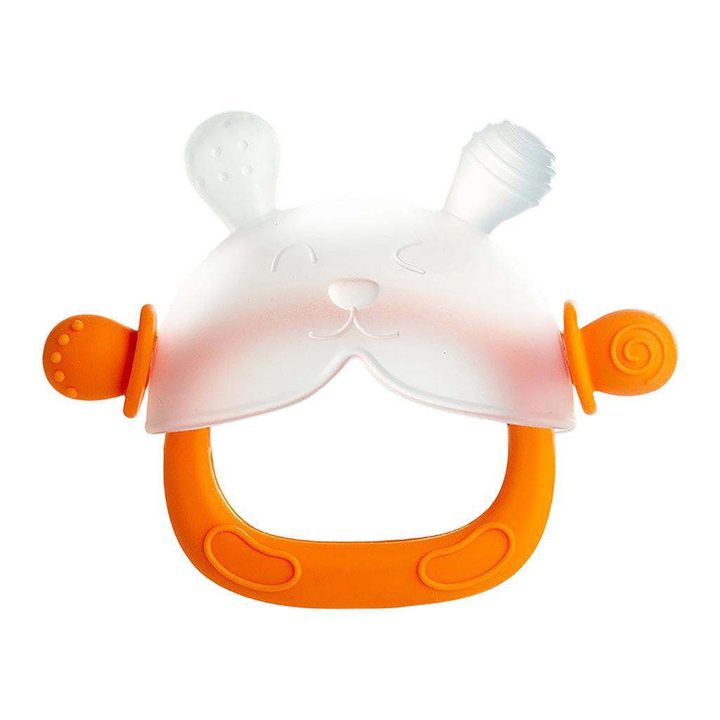 Food Grade Silicone Baby Teether Toy Soft Safe Chewable Teething Ring for Infant Oral Care and Sensory Development