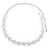 Bohemian Floral Silver Waist Chain With Tassels For Women Summer Festival Accessory