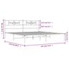 Metal Bed Frame with Headboard Black 183 x 213 cm
