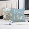 Blue and White Geometric Decorative Pillowcase Living Room Office Home Pillowcase Car Ornaments Ideal Gift