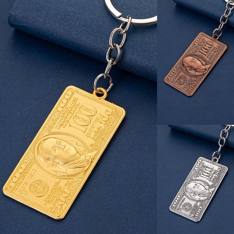 Currency Shaped Keychain, Personalized Keychain Keychain