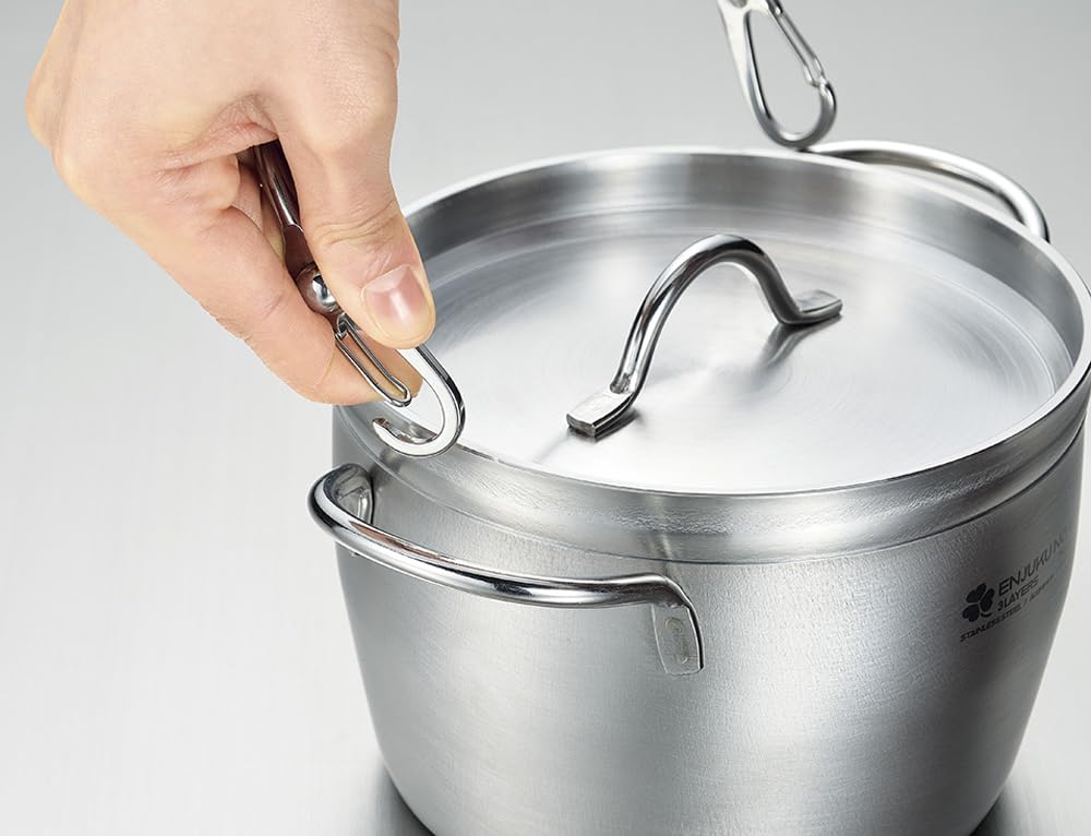 Yokoyama "Clover" 3-Layer Dutch Oven, 15cm (6-inch), with Handle, EJSA-1500