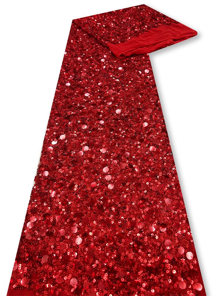 1 Yard 5+9mm Sequin Embroidery Lace Fabric for DiY Sewing Woman Wedding Dresses Clothes Fabrics Party Special Events Fabric