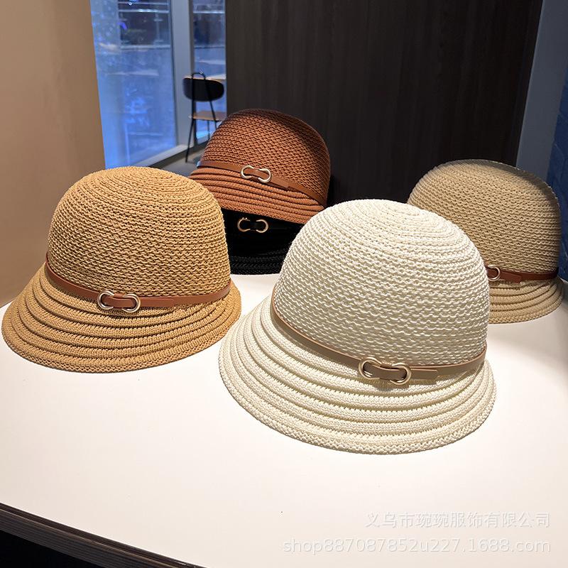 Women'S Foldable Bucket Hat Summer Sun Protection Breathable With Buckle Capello Pescatore Sombrero Pescador