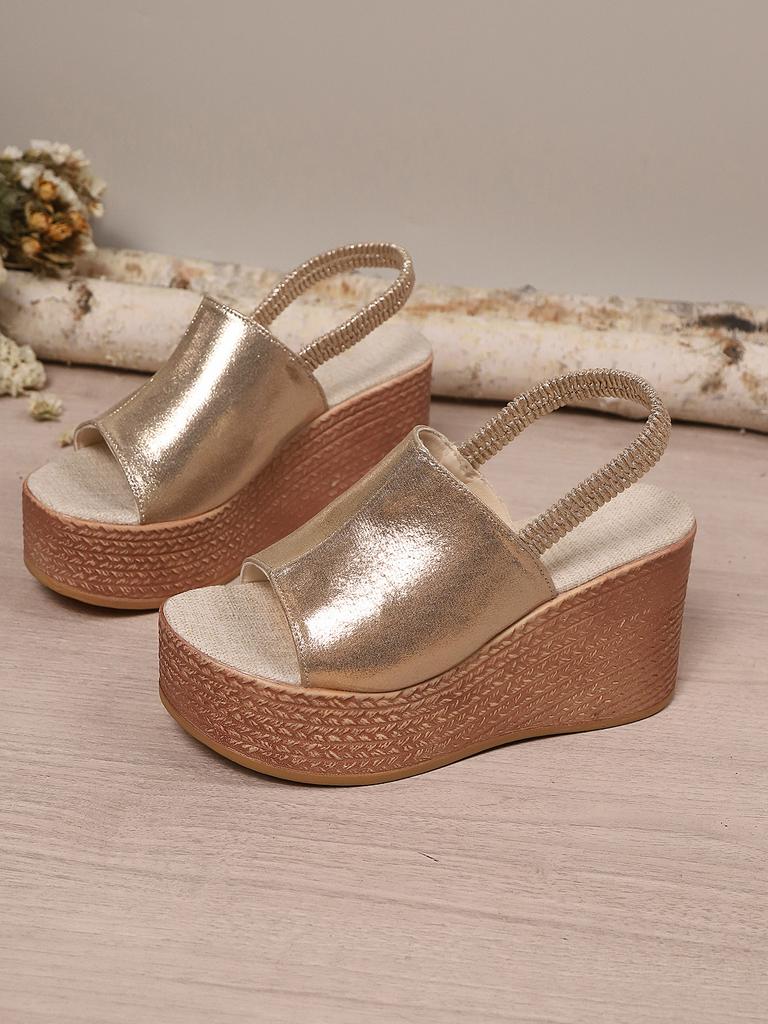 Fashion The 2025 new style of fashionable, wear-resistant, height-increasing, thick-soled, drag one-line high-heeled lightweight sandals