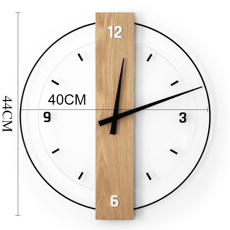 

Solid Wood Wall Clock Nordic Simple Modern Wall Clock Silent Creativity Elegant Watch Interior Room Decoration Accessories