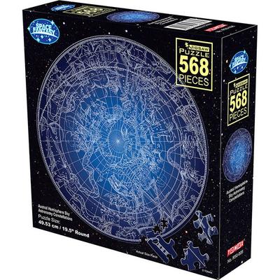 Australian Hemisphere Sky Astronomy Constellation Circular Jigsaw Puzzle TMX--R-50-008, Mixed Colors, 568 Pieces Jigsaw Puzzle, Childrens Games