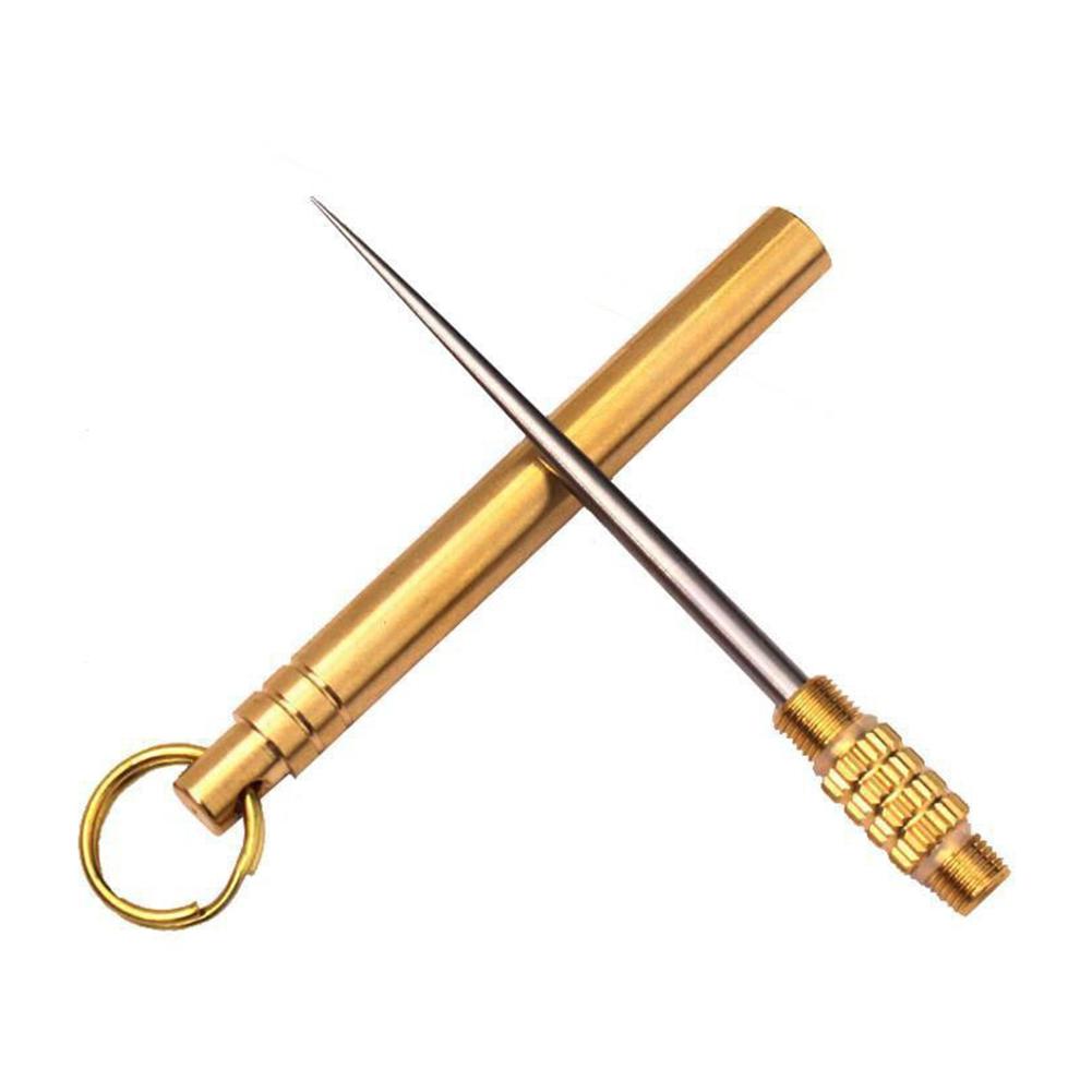 Sticla portabilă de scobitoare EDC din titan multifuncțional pentru exterior, furculiță cu fructe, instrument de camping, tubul pentru scobitoare este mai durabil decât ața dentară