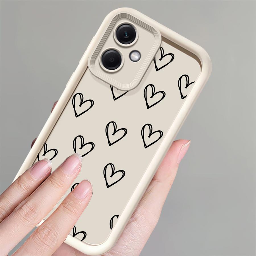 Phone Cover Case for Xiaomi Poco F8 X3 Pro C51 X3 NFC C50 C61 Cartoon Flower Love Heart