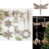 Christmas Scene Decor With Pc Snowflake And Reindeer Ornaments For Holiday Party