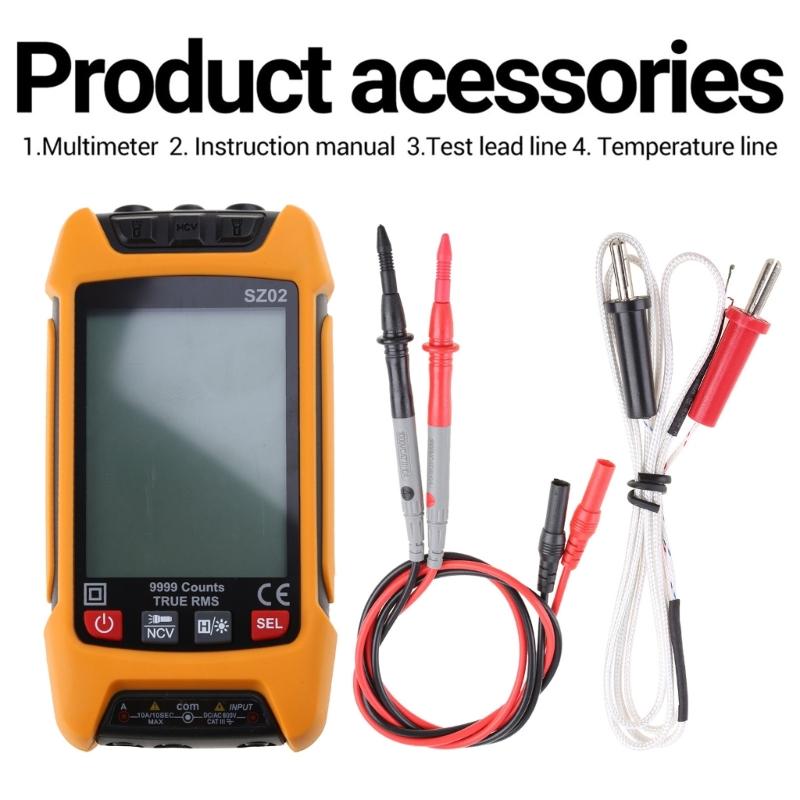 Digital Multimeter Voltage Current Resistance Tester with Flashlight NCV for Measuirng AC/for DC Voltage Current Frequen
