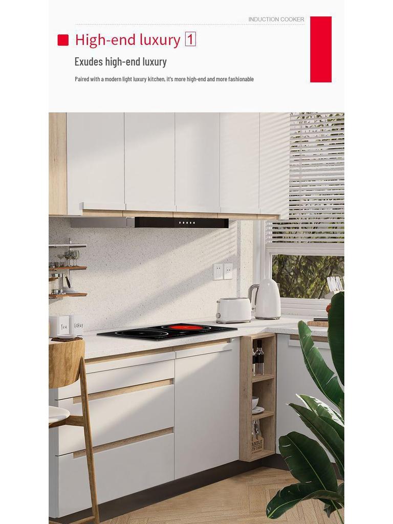 Smart Double-Burner Induction Cooktop - High Power, Built-In & Multifunctional