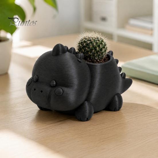 Kreativer Pflanzenhalter 3D-gedruckter Dinosaurier-förmiger Sukkulententopf, Niedlicher Pflanztopf für kleine Home-Office-Dekoration, Kaktus Mini-Pflanzen, Dekorativer Schreibtisch