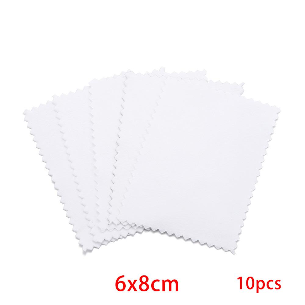 10pcs Polish Polishing Cloth Silver Color Cleaning Polishing Cloth Soft Clean Wipe Wiping Cloth For Silver Gold Jewelry Tools