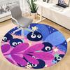 1pc Soot Sprites Office Round Area Rug,  Mat Suitable For Office, Under Office Chairs Bedroom Living Room Home Decor, Room Deco