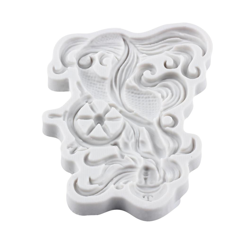 Meerjungfrau Silikonformen Meerjungfrau Fondantform Kuchen Dekorationswerkzeuge Cupcake Topper Süßigkeiten Schokolade Gumpaste Form