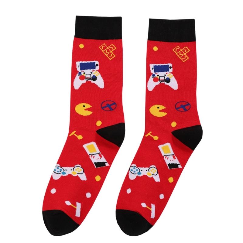 1 Pair Novelty Pattern Warm Stockings Autumn Winter Cozy Crew Socks Warm Socks Cotton Middle Tube Socks Men Women Gifts